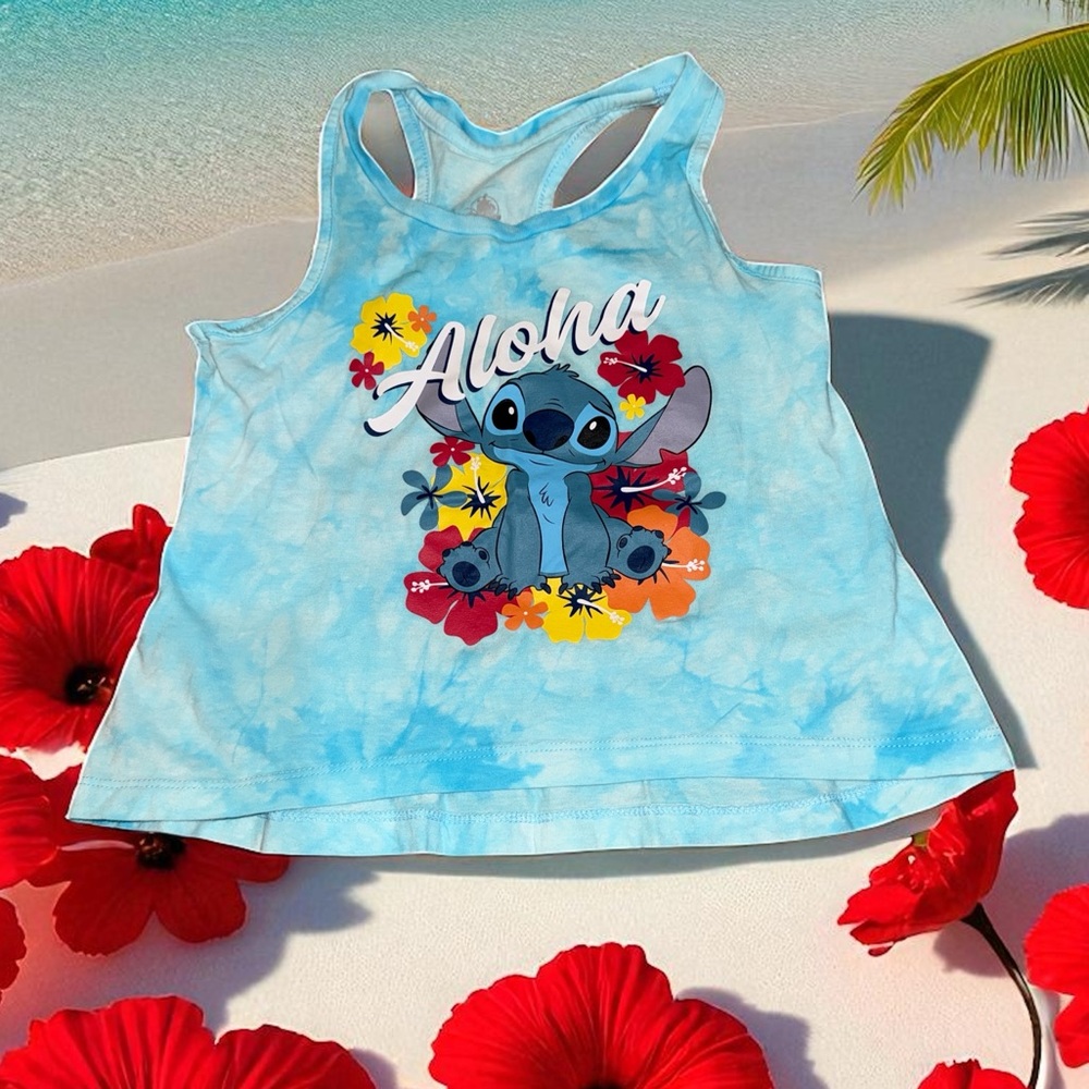 Disney Stitch Racerback Tank Top Girls Small 5/6